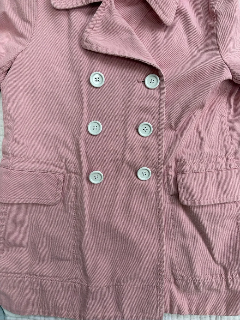 J.Crew Pink Cotton Peacoat Jacket Size 4 Preppy Spring Coat - Picture 7 of 11